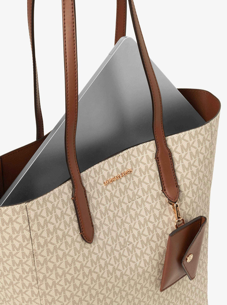 Michael Kors Vincent Tote with Card Case Attached Large - MK Signature