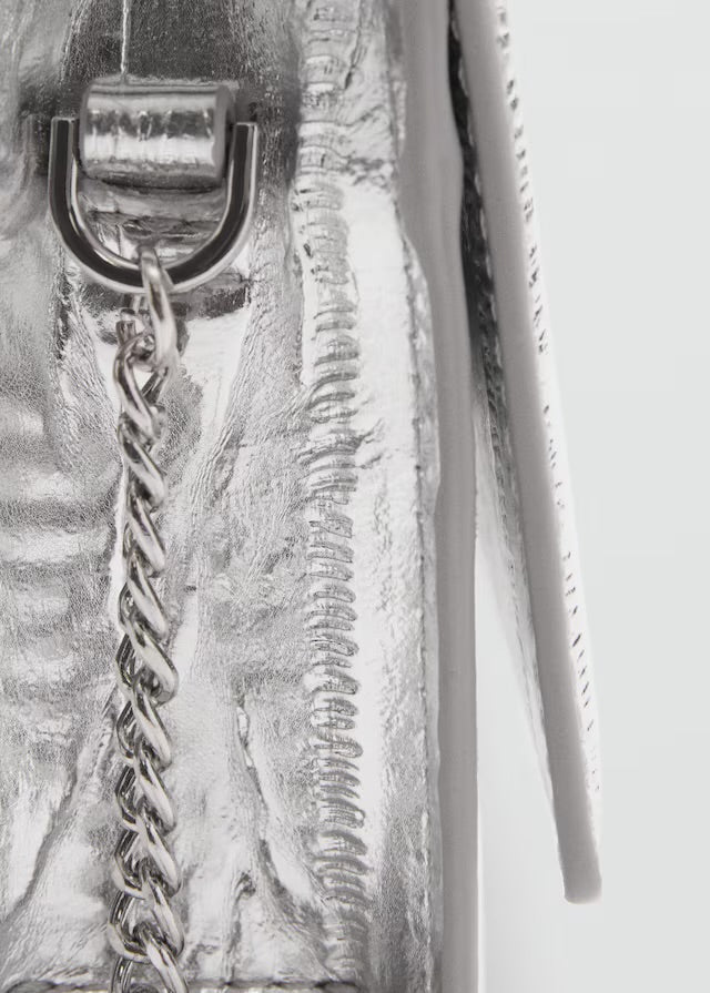 Mango Textured Leather Effect Bag