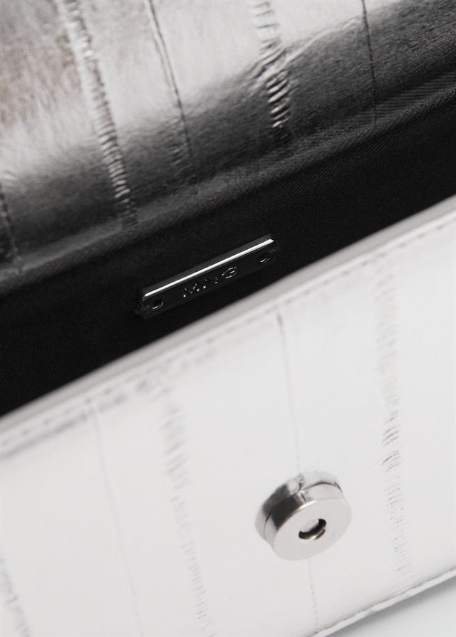 Mango Textured Leather Effect Bag