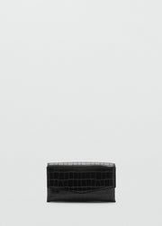 Mango Croc Effect Flap Bag