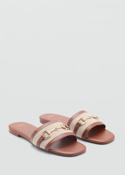 Mango Canvas Slides with Buckle