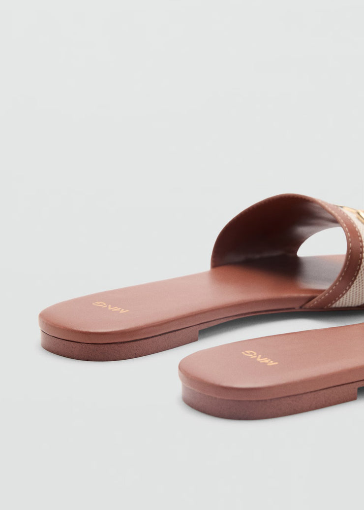 Mango Canvas Slides with Buckle