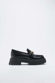 Zara Loafers with Track Sole and Chain
