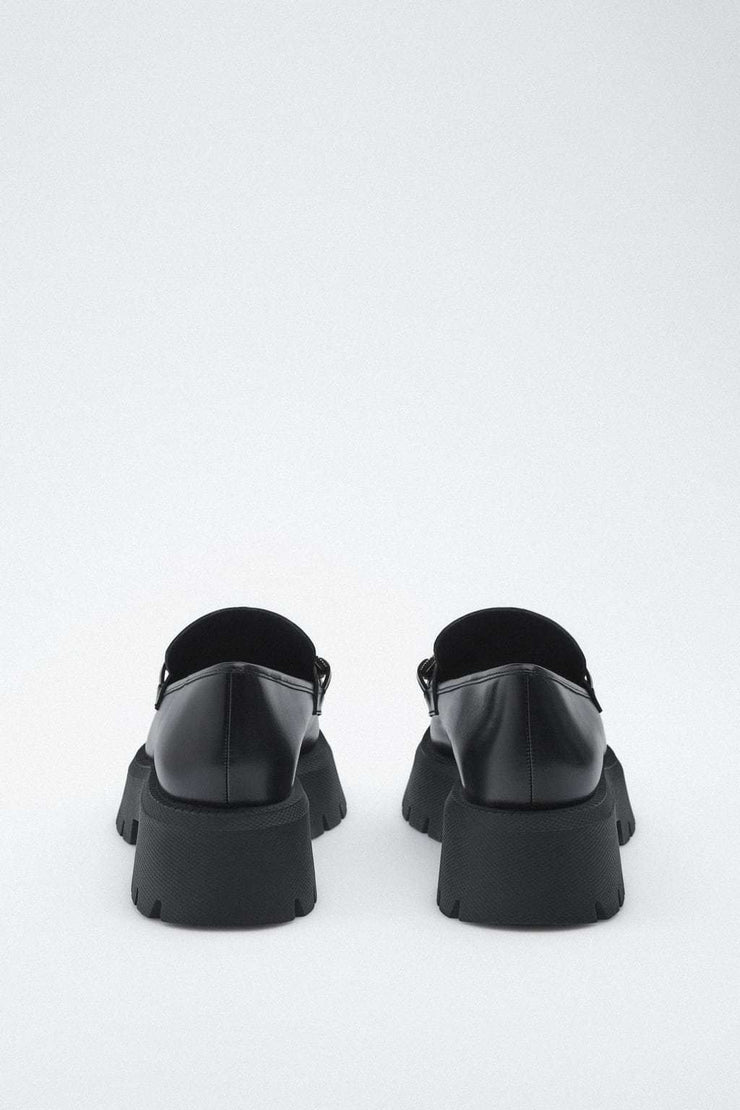 Zara Loafers with Track Sole and Chain
