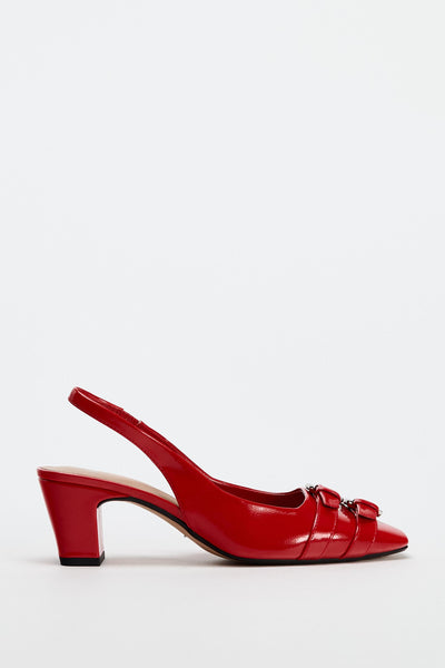 Zara Buckled Slingback Shoes