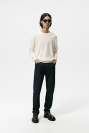 Zara Basic Colored Sweater Oyster White