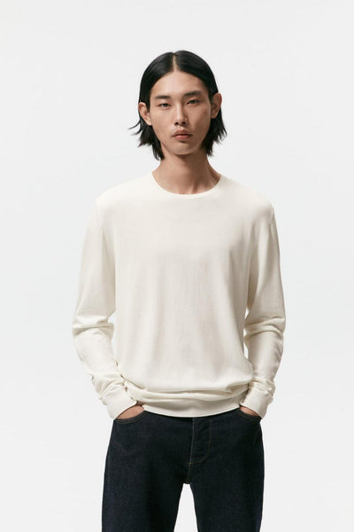 Zara Basic Colored Sweater Oyster White