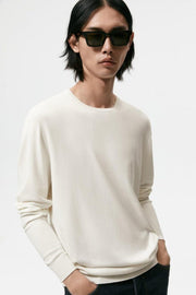 Zara Basic Colored Sweater Oyster White